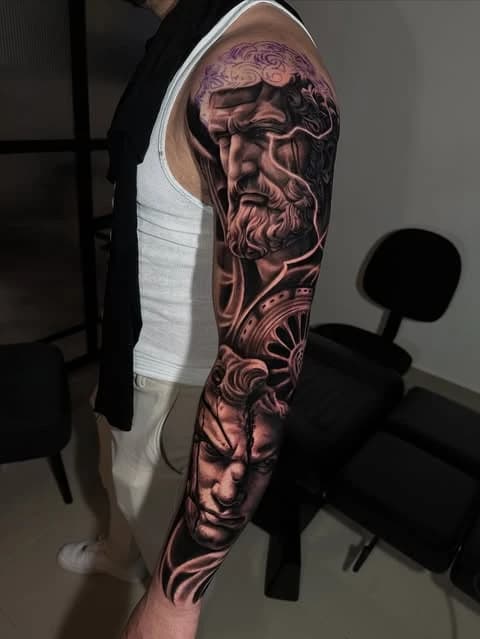 Tattoo style: Mountain Scene