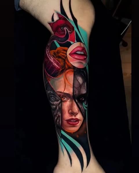 Tattoo style: Surrealist Color Sleeve