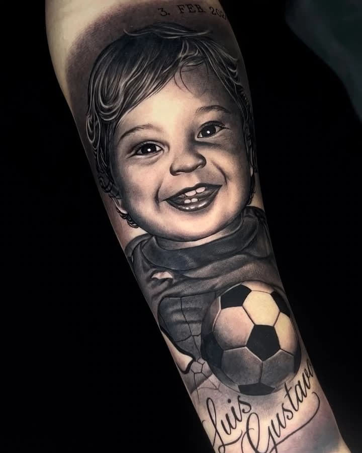 Tattoo style: Soccer Child Memorial