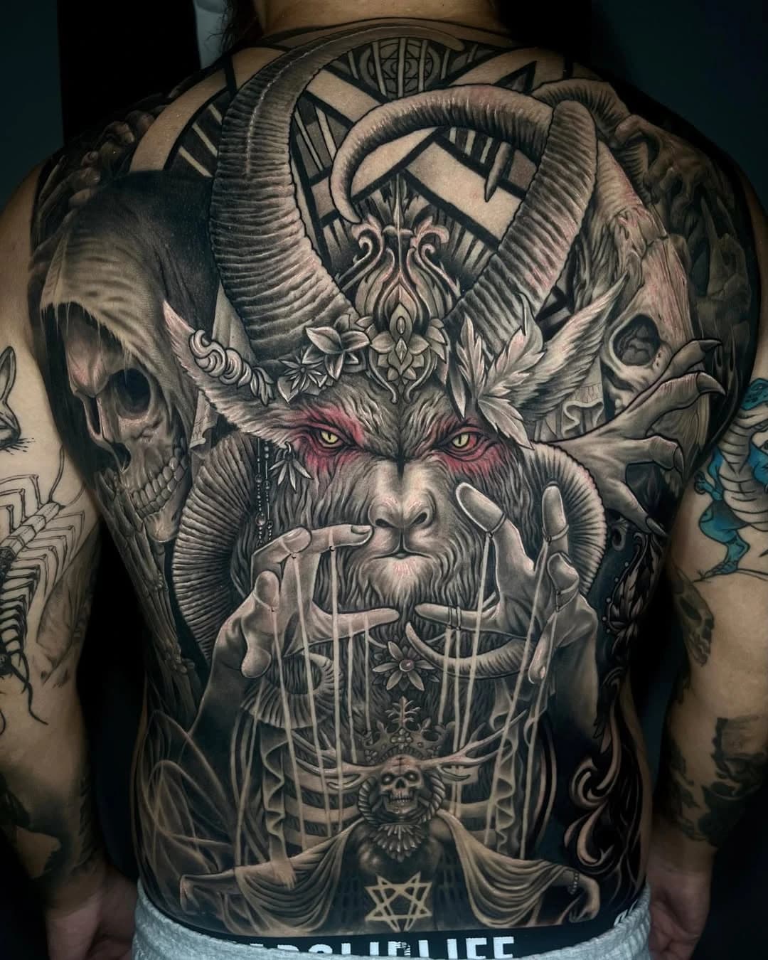 Tattoo style: Dark Baphomet Back Piece
